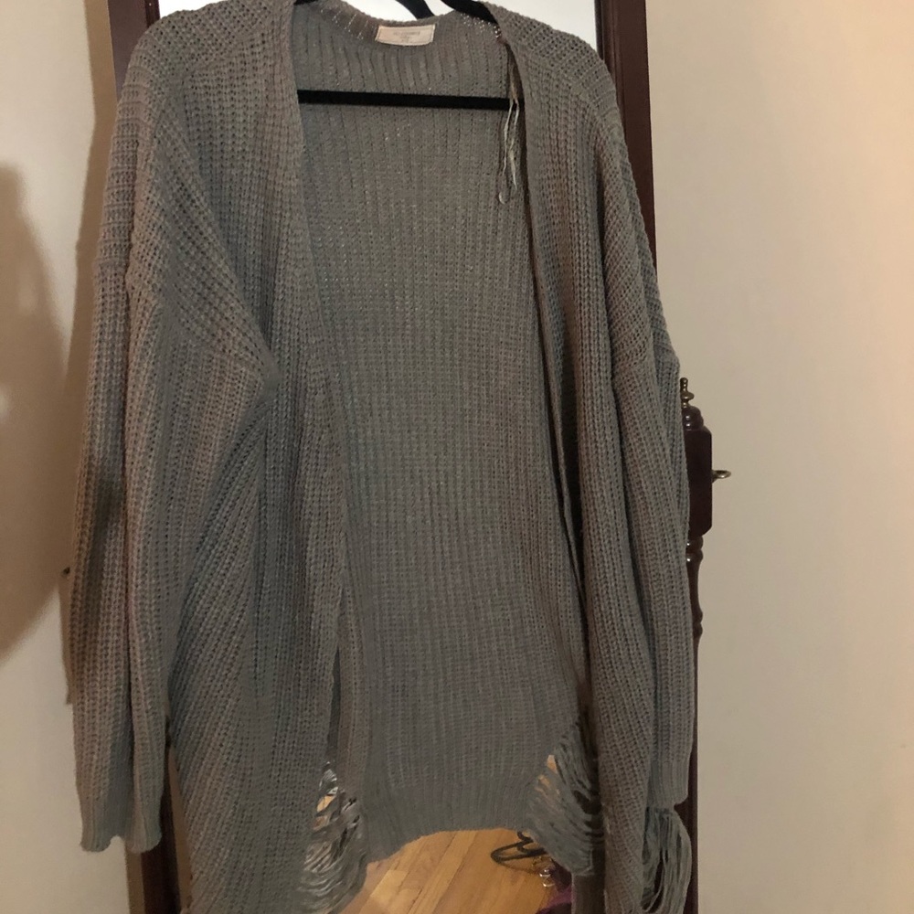 Fringed cardigan